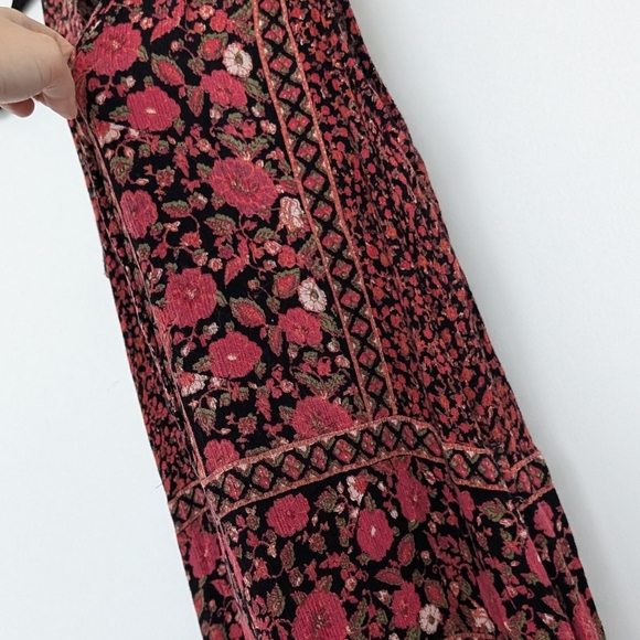 Free People Bohemian Country Sleveless Culotte Jumpsuit Sz M - Picture 7 of 15